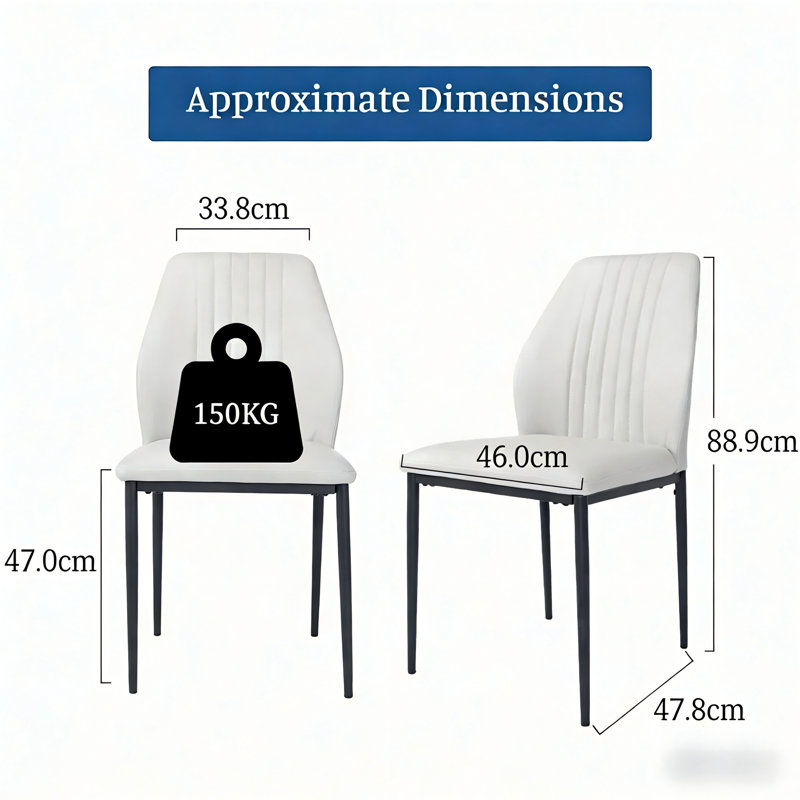 Catriona Upholstered Dining Chair（set of 2）, White