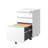 3 Drawer Mobile File Cabinet With Lock,Metal Filing Cabinets For Home Office Organizer Letters/Legal/A4,Fully Assembled Except Wheels-546050203