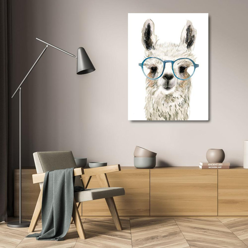 Art sur toile tendue, Trinx Borges, Victor, Hip Llama II, H 24 po x l 19 po