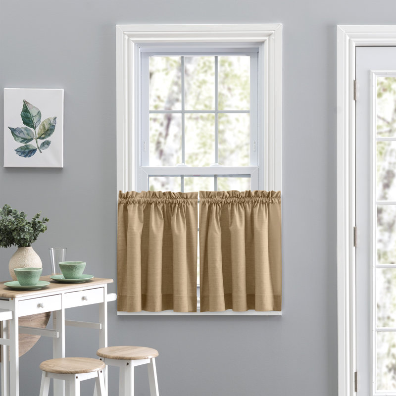 Lisa Tailored Cafe Curtain, Tan, test8