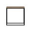 Table d'appoint moderne en noyer avec structure en métal, 20,5 po x 19,7 po x 19,7 po | 100% panneau de particules enduit de mélamine, épaisseur: 0,7 pouce | Design industriel pour salon, chambre à coucher ou bureau, élégant et durable-1105901006