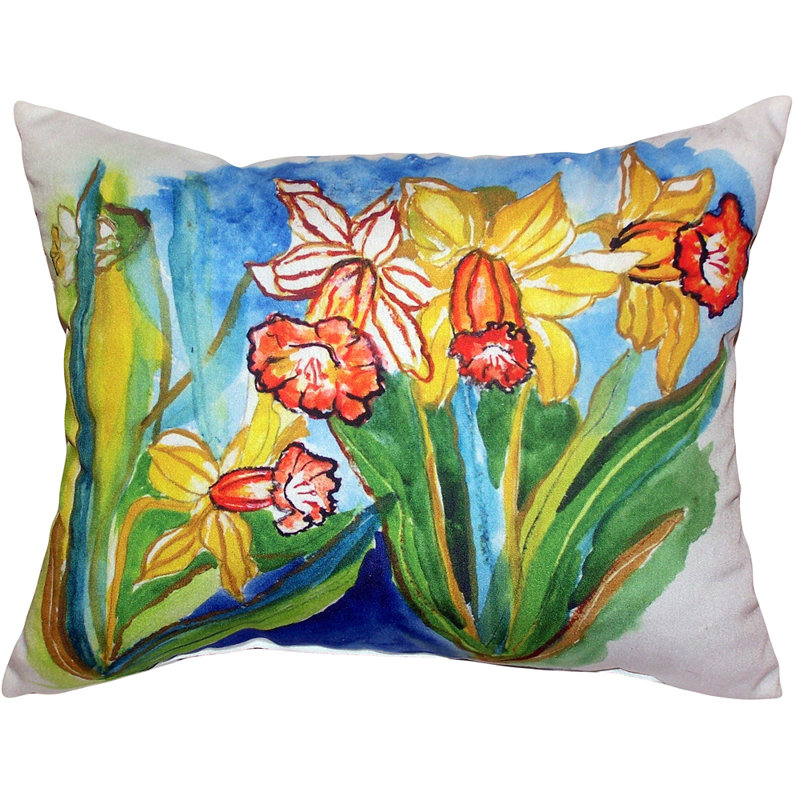 Housse et insert de coussin d'extérieur Daffodils, Petit