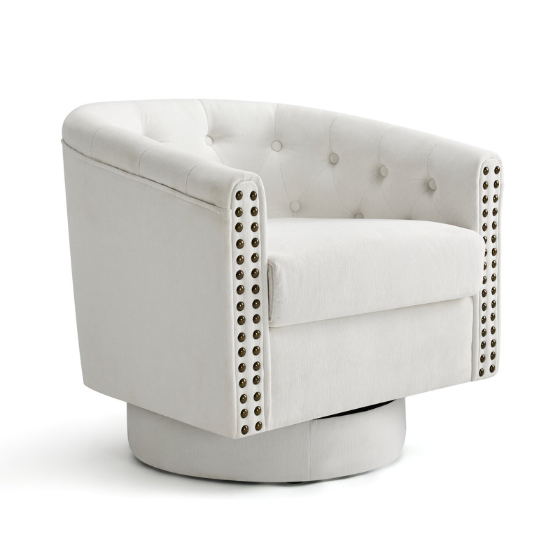 Accent Chair For Living Room, Upholstered Retro Armchair Tufted Club Arm Chair Single Sofa Lounge Bedroom Side Reading Seating With Solid Wood Legs
