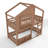 House Design Bunk Bed Loft Bed with Bookshelf, Kids Playhouse Bed with Safety Guardrails-765712217-765712198