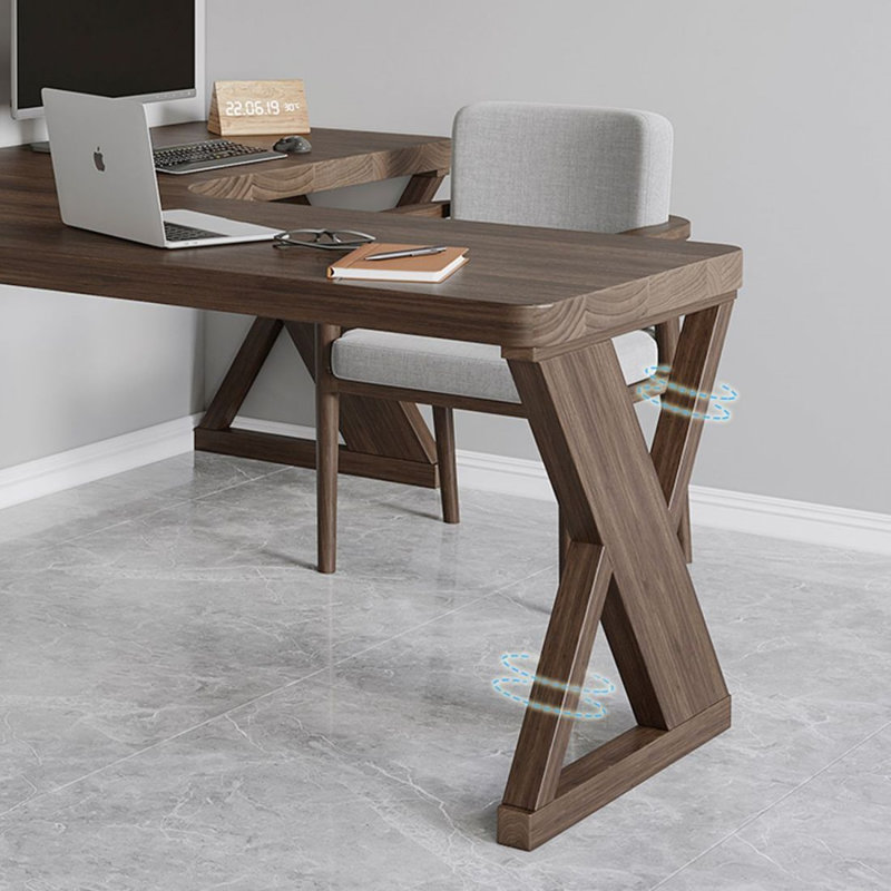 Bureau d'écriture Brownness, 29.53" H x 78.74" W x 47.24" D, Retour à droite