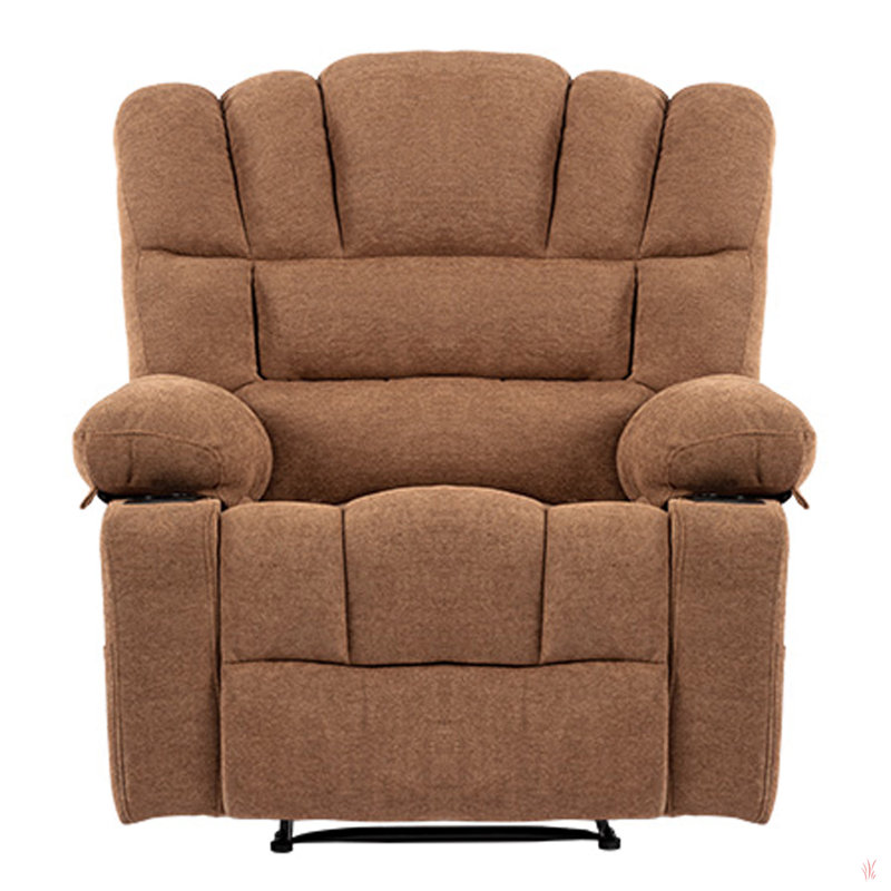 Fauteuil inclinable avec massage et vibration chauffante, Brun