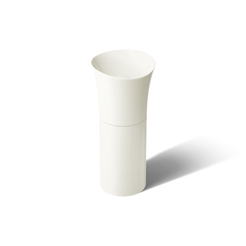 Veil Pedestal Bathroom Sink, Biscuit