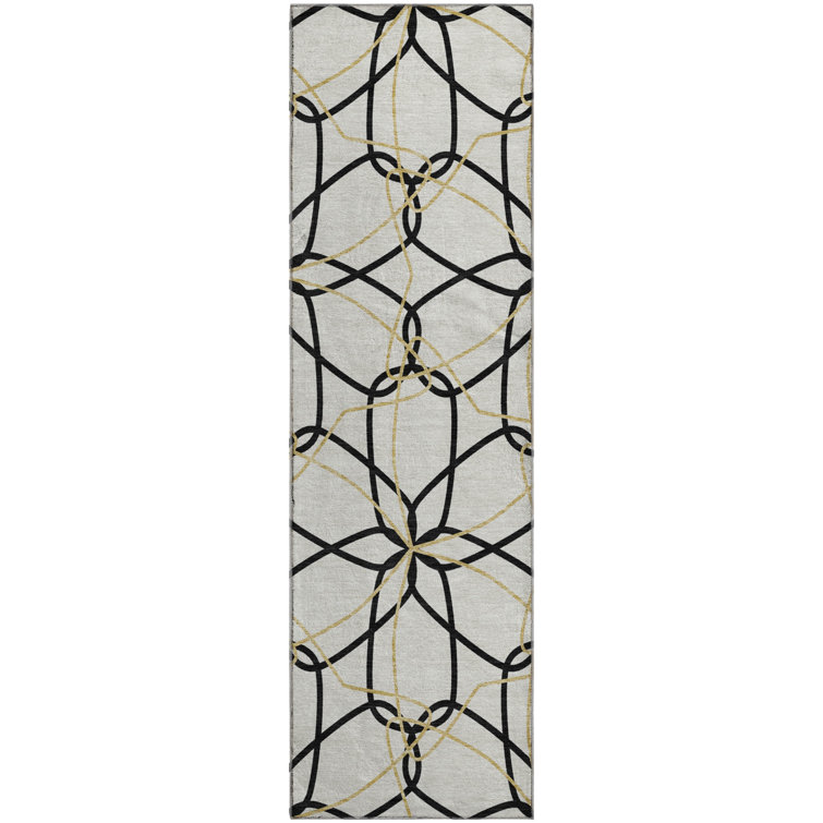 Premium Machine Washable Prisco White Rug