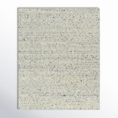 Morell Solid Color Hand Loomed Wool Area Rug in Ash/Sterling Gray/Metallic Silver