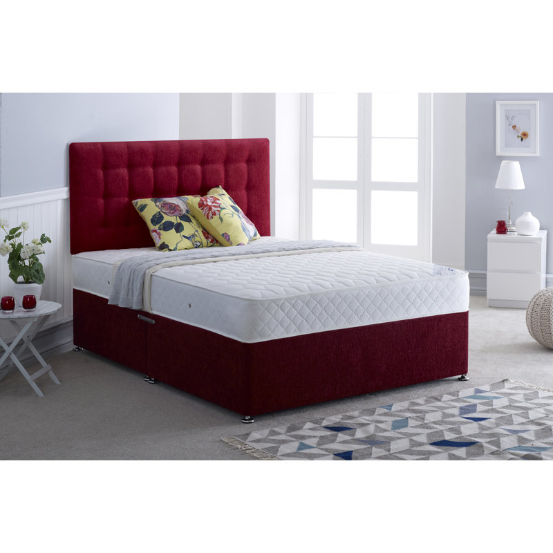 Nash Coilsprung Divan Bed Set, Super King (6'), Non Storage, Beige