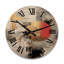 Full Moon Redemption Abstract Gold And Red II - Abstract Painting Oversized Wood Wall Clock-1692824234