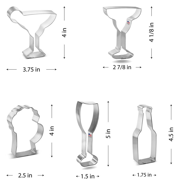 CookieCutter.com 5 -Piece Non-Stick Cookie Cutter