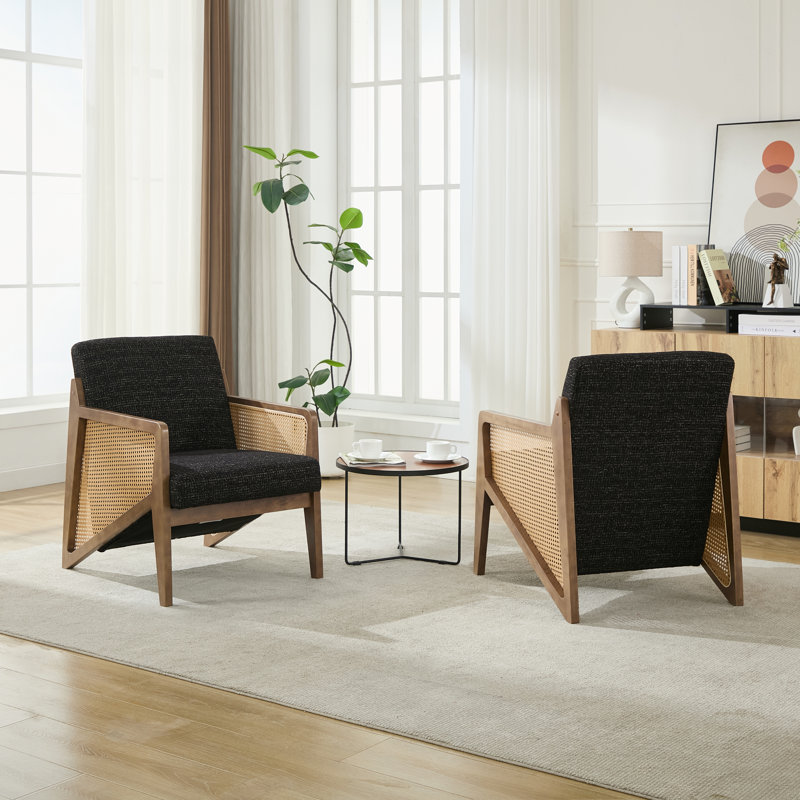 Fauteuil Karoll Chisara, Noir, 2
