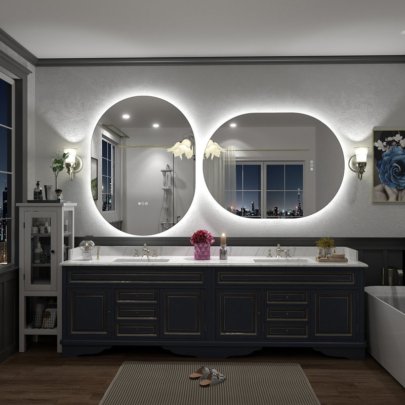 Aevar UL Certified LED Anti-Fog Tempered Glass Bathroom/Vanity Mirror with 3-Year Warranty, 40" x 30"