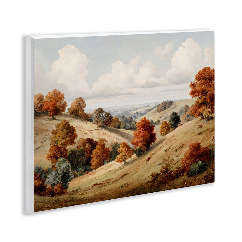 Plaque murale d'automne, bordée d'arbres, par LSR Design Studio