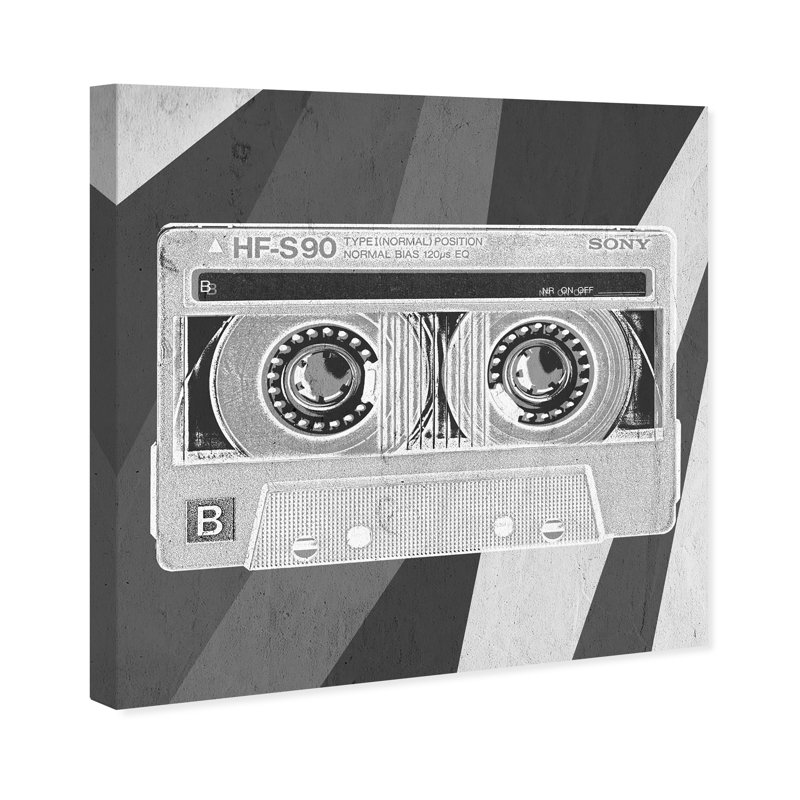My Mixtape Music Notes - Print, Toile tendue, H 16 po x l 16 po