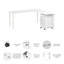 Bureau d'ordinateur en forme de L 72 po x 24 po avec classeur mobile réversible Bush Business Furniture Hustle-103146658