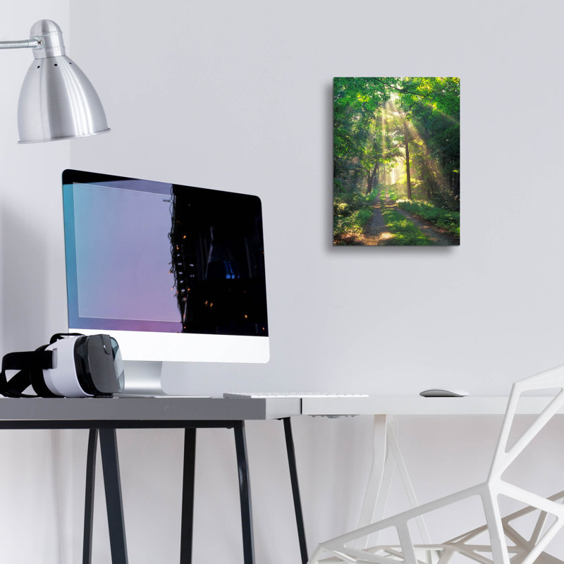 «Forest Sunshine» par Patrick Zephyr, art mural en verre acrylique, H 16 po x l 12 po x P 0,13 po