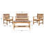 Joliet Acacia 4 - Person Patio Conversation Set with Cushions-23514251