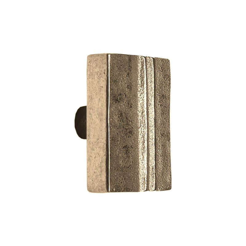 Marrakesh Bronze Rectangular Knob, Silicon Bronze Brushed