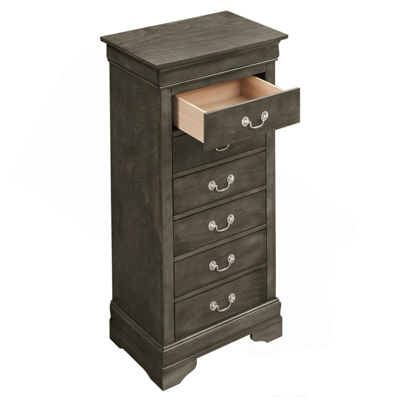 Commode à linge Louis Phillipe, gris, Gris