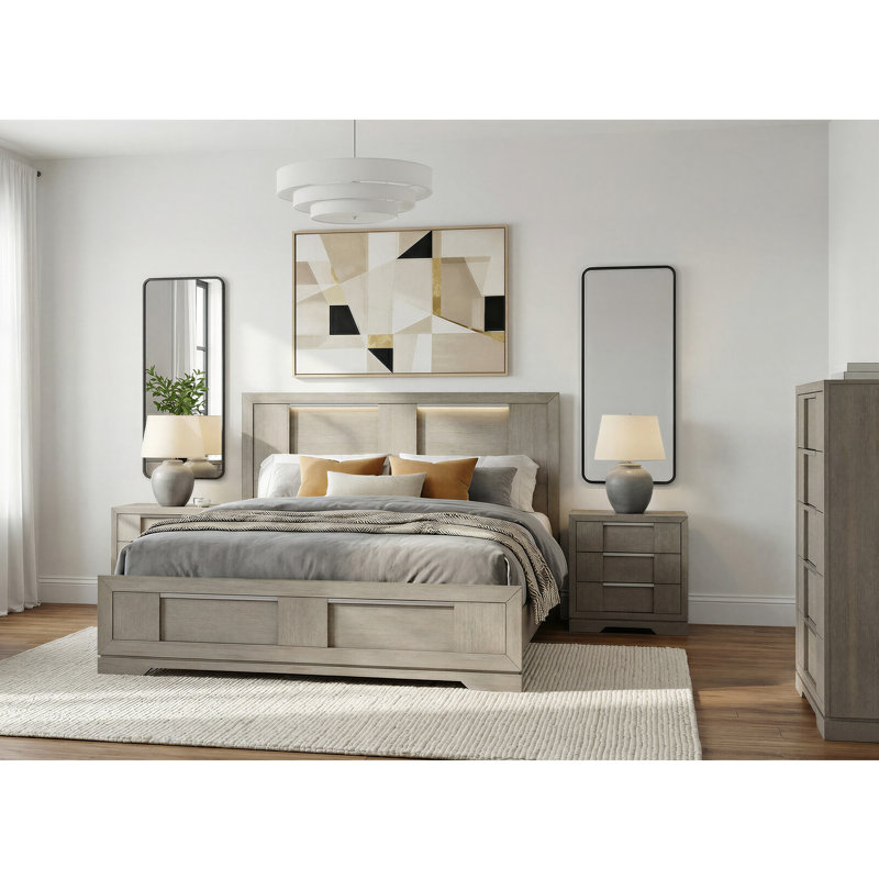 Ensemble de chambre à coucher 4 pièces pour grand lit Picket House Furnishings Argo, Queen