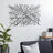Dark Gray Metal Overlapping Lines Geometric Home Wall Decor