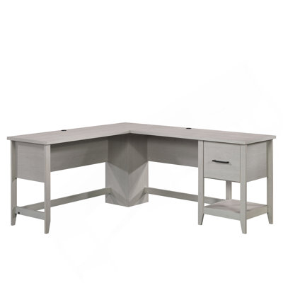 Bureau en L, finition blanche