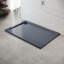 120W*80Dcm Rectangular Single Shower Base in Grey with Low-Profile Aesthetics Design and Non-Slip Feature-1912558996