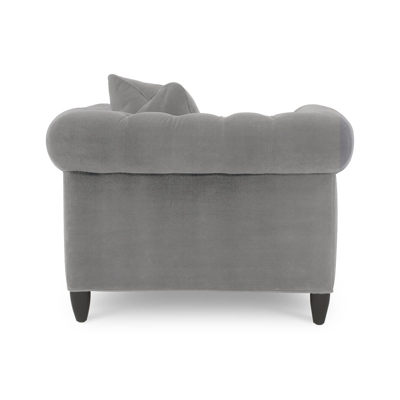 Caspar Upholstered Chesterfield Chair, Thrillist Fog Sustain®