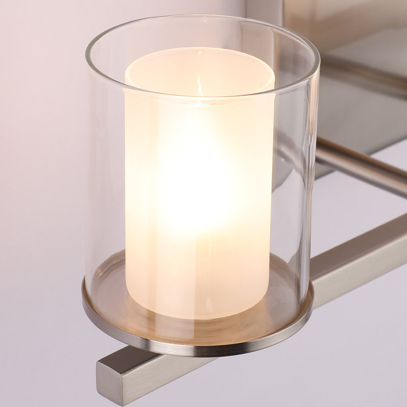 Dorcelus Bathroom Vanity Light High Transmittance with Clear Glass Shade G9 Socket, Brushed Nickel, 4