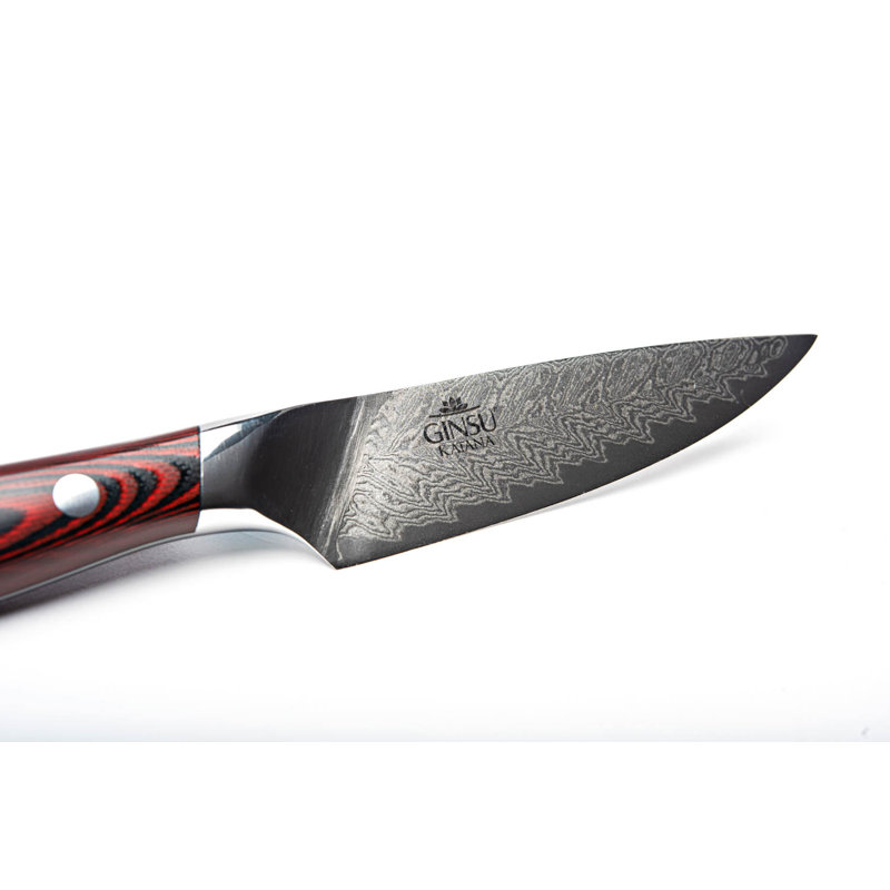 Couteau d'office japonais Ginsu Katana de 3,5 po Damas
