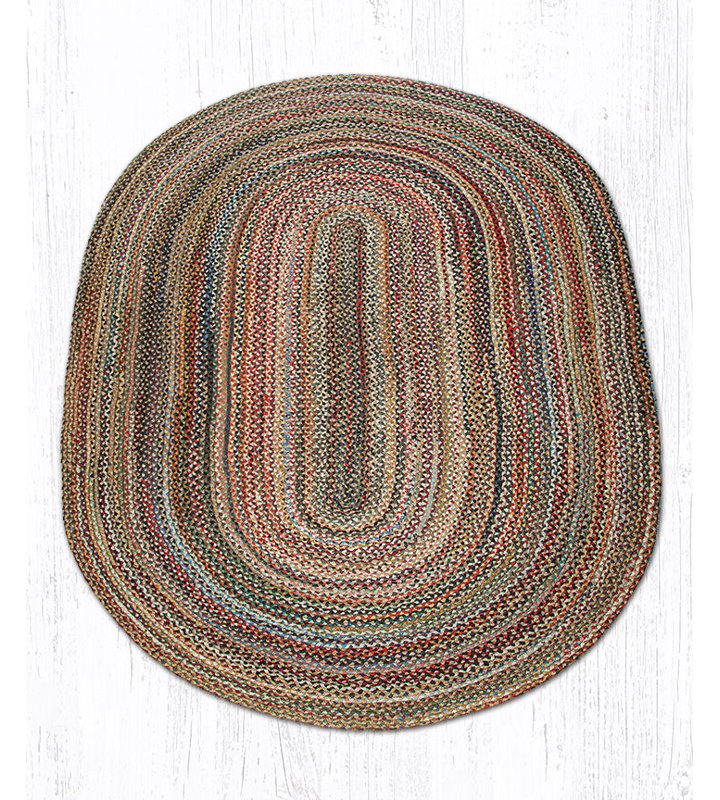  Random Oval Braided Rug 30" H, 20"x30"
