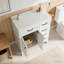 Meuble-lavabo 30 po avec lavabo en céramique blanc et poignées en métal noir