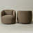 Sydney 34" Wide Boucle Polyester Upholstered Swivel Armchair (set Of 2)-128537826