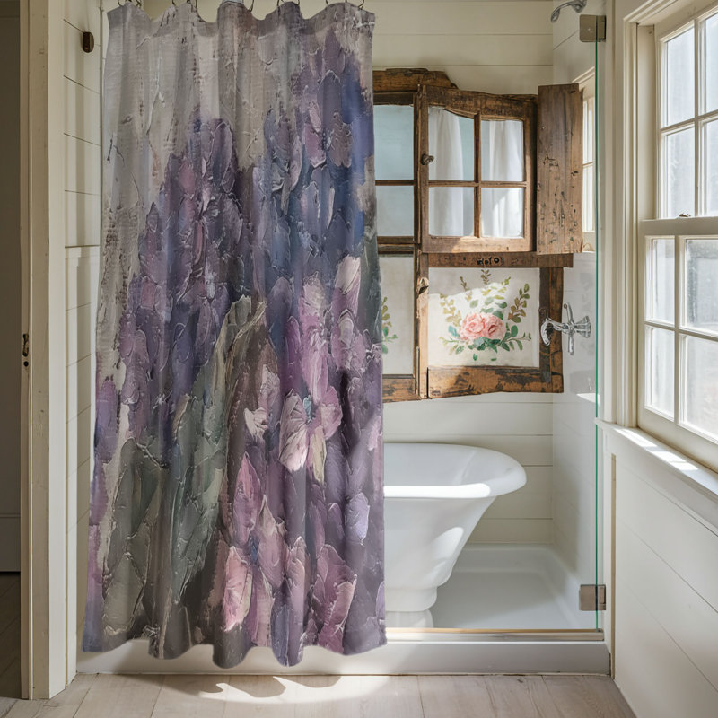 Rideau de douche Floral, H 74 po x l 71 po