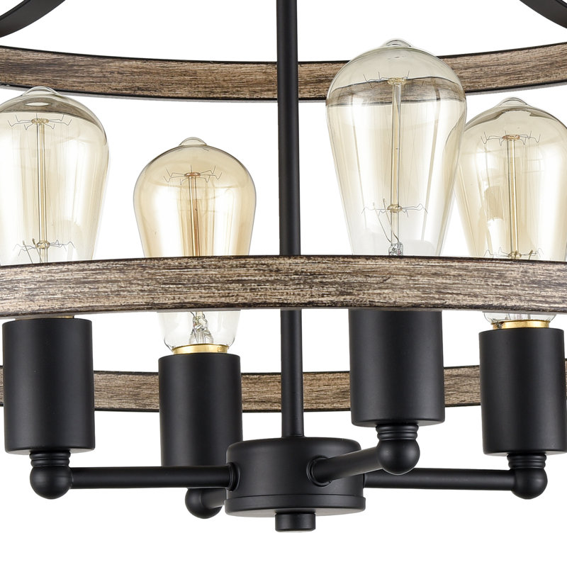 Plafonnier semi-encastré 4 lumières Farmhouse
