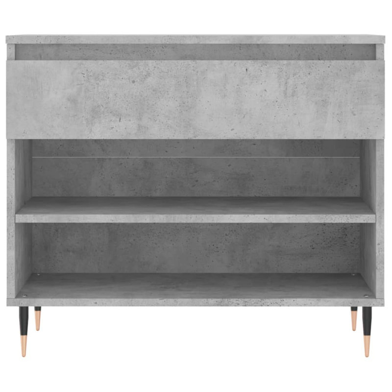 6 Pair Shoe Storage Cabinet, Concrete Grey