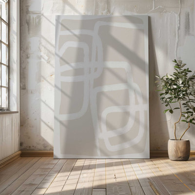 Simple Abstract Line drawing II, Large Canvas Print