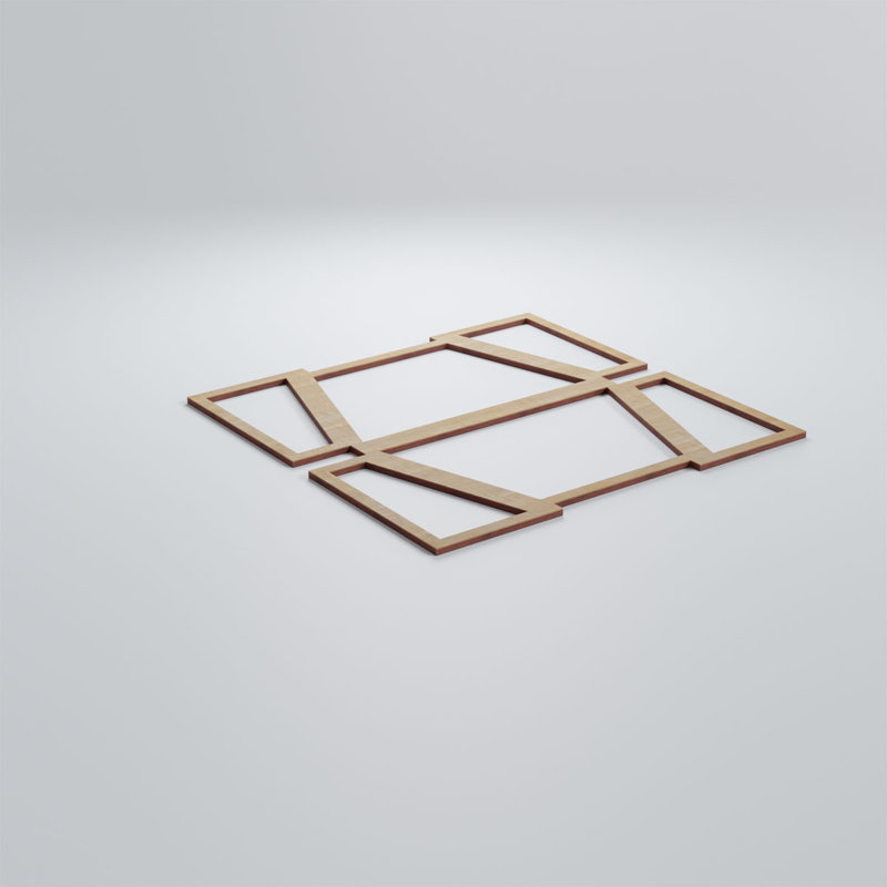 Panneaux muraux en bois Greeley, Noyer blanc, H 11 3/8 po x l 11 3/8 po x P 1/4 po