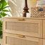 Sumayah Six-drawer Chest Of Drawers With Natural Rattan Doors