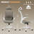 Inbox Zero Ergonomic Mesh Office Chair with Flip-Up Arms, Adjustable Height & Lumbar Support - Breathable Task Chair-1525346467