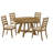 Kent Brown Oak 5-piece Dining Table Set