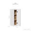 Armoire murale blanche en bois massif à 1 porte et 2 tablettes pour le rangement de la cuisine, de la salle de bain, de la buanderie, tablettes réglables prêtes à assembler (l 9 po x P 12 po x H 30 po)-118729703