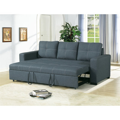 3 Seats Polyfiber Convertible Sleeper Sofa