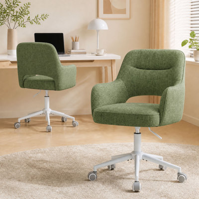 Brayden Studio Boucle Office Chair