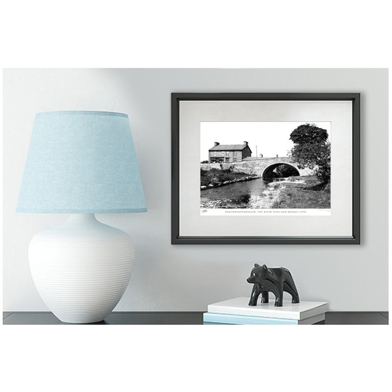Pontrhydfendigaid, The River Teifi And Bridge C1950 by Francis Frith - Single Picture Frame Print, 40cm H x 50cm W x 2.3cm D