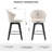 Modern Adjustable & 360° Swivel Counter Stools Set Of 2 - 25" Counter Height Durable PU Leather, BIFMA Certified For Kitchen Island & Home Bar, White-1179671442