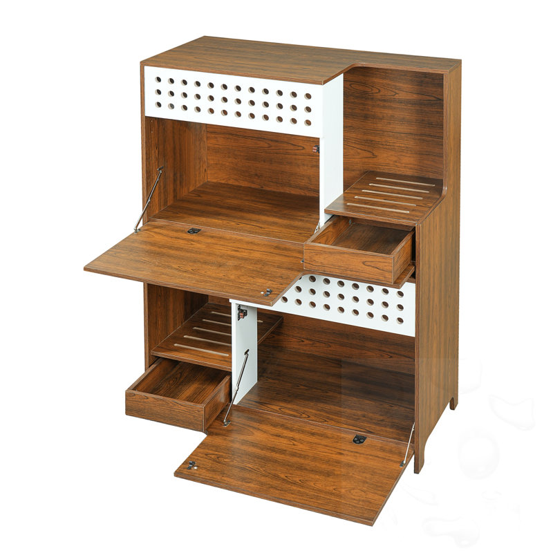 Ensemble de meubles pour chat 2 en 1 avec bac à litière et table d'appoint