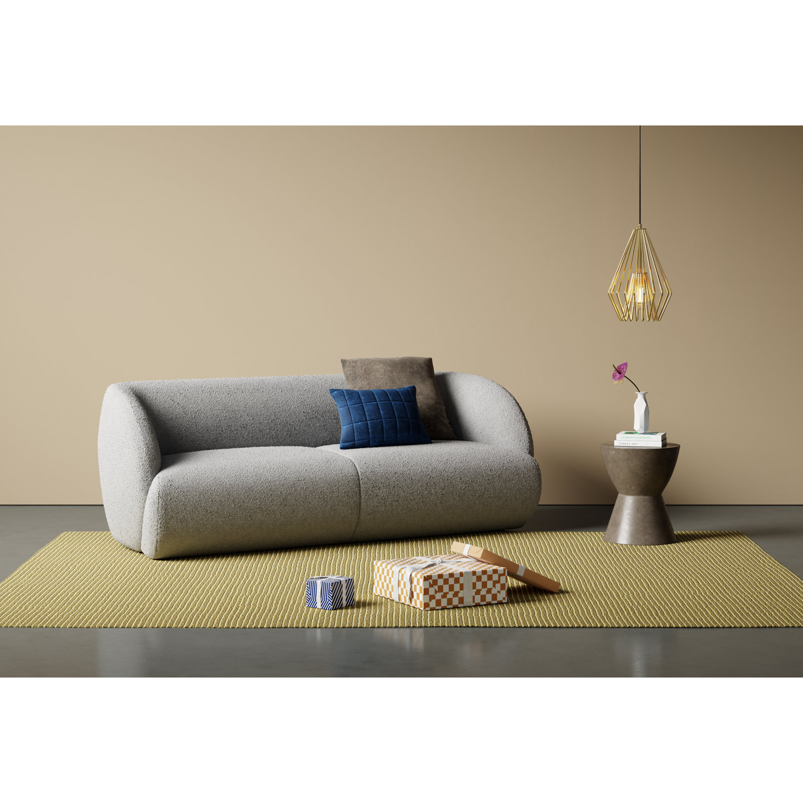 Crowe Sage Hand-Loomed Wool Rug, Round 6'